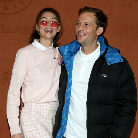 Nicolas Duvauchelle et sa compagne au village des internationaux de tennis de Roland Garros le jour de la finale homme Nadal / Djokovic à Paris le 11 octobre 2020. © Dominique Jacovides / Bestimage