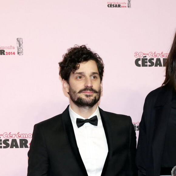 Daphné Bürki et son compagnon Gunther Love - Arrivées Exterieur - 39ème cérémonie des Cesar au théâtre du Châtelet à Paris Le 28 Février 2014