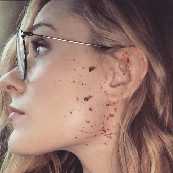 Evan Rachel Wood dans les coulisses du tournage de la série Westworld. Avril 2020.