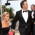 Anne-Sophie Lapix et son mari Arthur Sadoun - Montée des marches du film "Macbeth" lors du 68 ème Festival International du Film de Cannes, à Cannes le 23 mai 2015.
