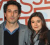 Vincent Elbaz et sa compagne Fanny Conquy - Premiere du film "Casse-tête chinois" de Cédric Klapisch au cinema UGC Normandie a Paris, le 25 novembre 2013.