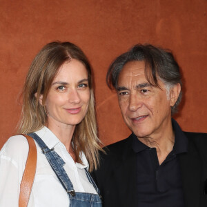 Richard Berry et sa femme Pascale Louange au village lors des internationaux de tennis de Roland Garros à Paris le 8 juin 2018. © Cyril Moreau / Bestimage