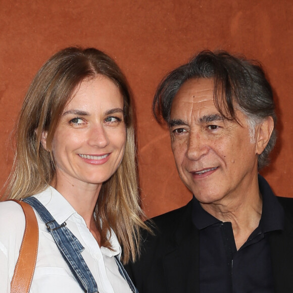 Richard Berry et sa femme Pascale Louange au village lors des internationaux de tennis de Roland Garros à Paris le 8 juin 2018. © Cyril Moreau / Bestimage