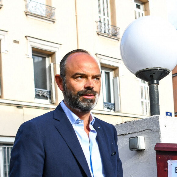 Le Premier ministre Edouard Philippe se rend dans un bureau de vote pour le deuxième tour des municipales 2020 au Havre le 28 juin 2020.