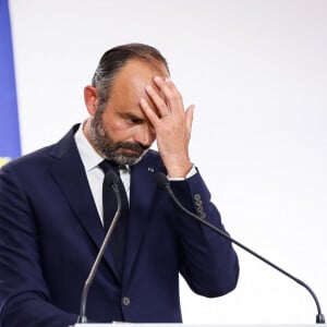 Le premier ministre Edouard Philippe - Présentation de la phase 2 du plan de déconfinement à l'hôtel Matignon pendant l'épidémie de coronavirus (COVID-19) le 28 mai 2020. © Thomas Padilla / Pool / Bestimage 