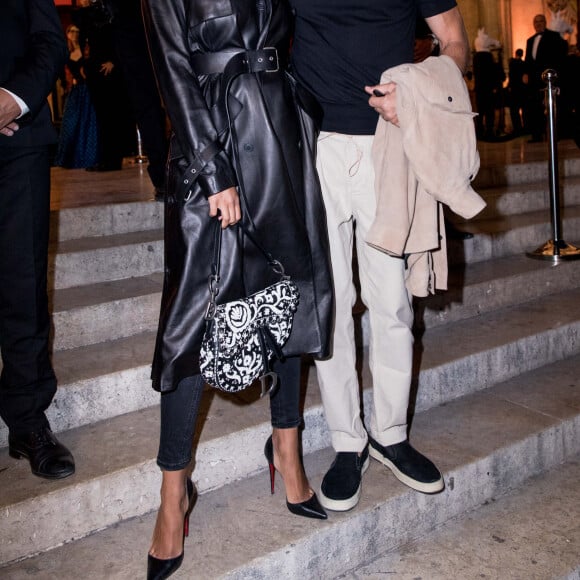 Vincent Cassel et sa femme Tina Kunakey lors de la soirée du 70ème anniversaire de Longchamp à l'Opéra Garnier à Paris, France, le 11 septembre 2018. © Cyril Moreau/Bestimage