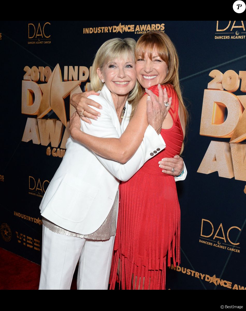 Olivia Newton-John, Jane Seymour au photocall des "Industry Dance Awards 2019" à Los Angeles, le 14 août 2019.