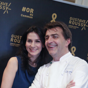 Marie Drucker et Yannick Alléno - Vente aux enchères au profit de la campagne "Guérir le cancer de l'enfant" au Pavillon Ledoyen à Paris le 13 février 2018. © Cyril Moreau/Bestimage