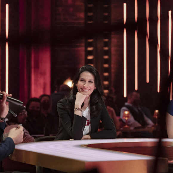 Exclusif - Marie Drucker - Enregistrement de l'émission "On Est En Direct" (OEED), présentée par Laurent Ruquier, diffusée sur France 2 le 6 février. © Jack Tribeca / Bestimage