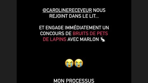 Caroline Receveur vient "perturber le processus d'endormissement" de son fils Marlon (2 ans) avec des "bruits de pets de lapins" - Instagram