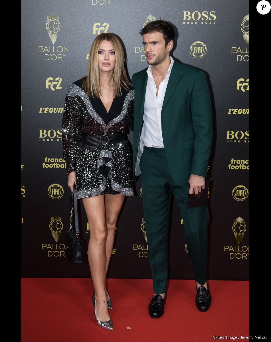 Caroline Receveur et son compagnon Hugo Philip - Cérémonie du Ballon d'Or 2019 à Paris le 2 décembre 2019. © Jeremy Melloul/Bestimage