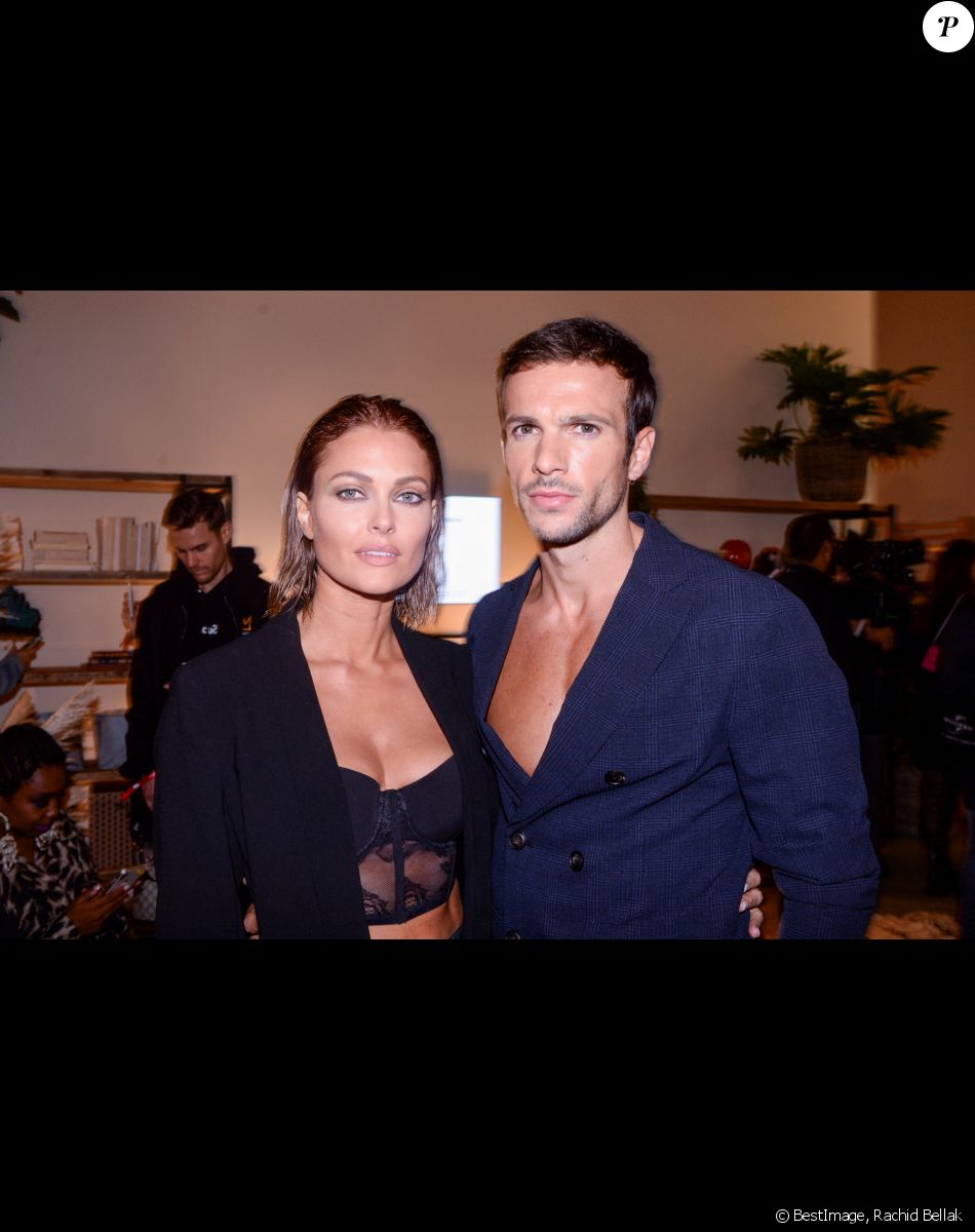 Exclusif - Caroline Receveur et son compagnon Hugo Philip - Les people dans l'espace Experience Immersive réservé aux VIP lors du Etam Live Show 2019 au Stade Roland Garros lors de la fashion week à Paris, le 24 septembre 2019. © Rachid Bellak/Bestimage