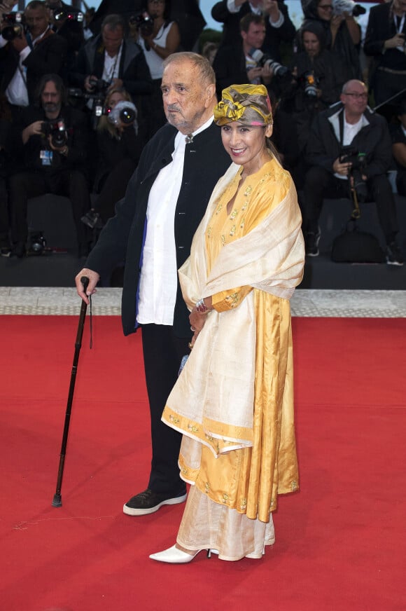 Jean-Claude Carrière, Nahal Tajadod lors de la première du film "At Eternity's Gate" lors du 75ème festival du film de Venise, la Mostra le 3 septembre 2018.  