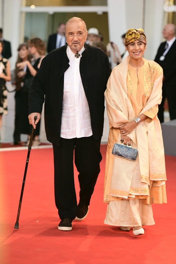 Jean-Claude Carrière et Nahal Tajadod à la première du film "At Eternity's Gate" lors du 75ème festival du film de Venise, la Mostra le 3 septembre 2018. 