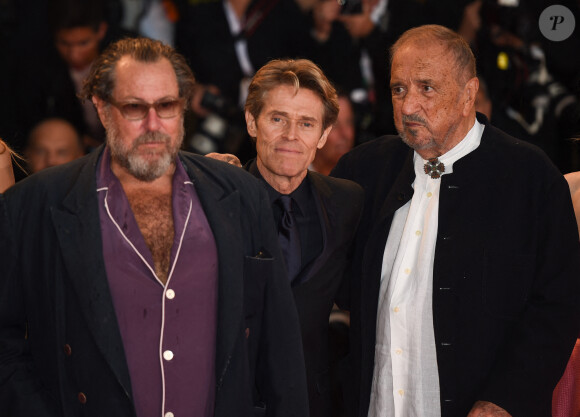 Julian Schnabel, Willem Dafoe, Jean-Claude Carrière lors de la première du film "At Eternity's Gate" lors du 75ème festival du film de Venise, la Mostra le 3 septembre 2018. 