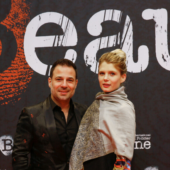 Mario Barravecchia et sa femme Jessica - Photocall de la cérémonie de clôture de la 11ème édition du festival international du film policier de Beaune, le 6 avril 2019. © CVS/Bestimage