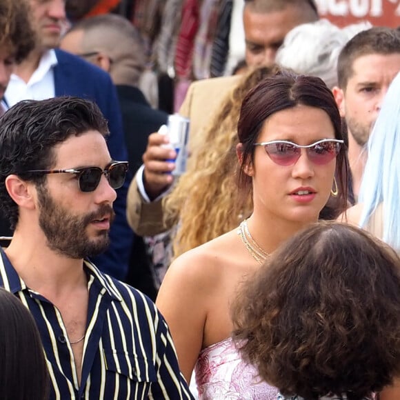 Tahar Rahim, Adèle Exarchopoulos lors du mariage civil de Vincent Cassel et Tina Kunakey à la mairie de Bidart. Le 24 août 2018. © Patrick Bernard / Guillaume Collet / Bestimage