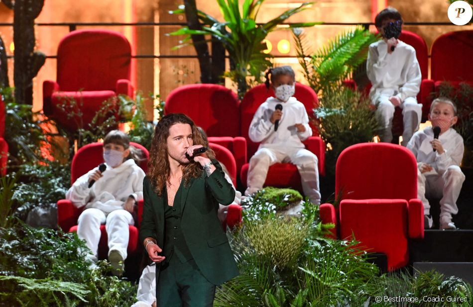 Exclusif - Julien Doré (nommé pour le meilleur Album pour Aimé) lors de la 36ème édition des Victoires de la Musique à la Seine Musicale à Boulogne-Billancourt, France, le 11 février 2021. © Coadic Guirec/Bestimage