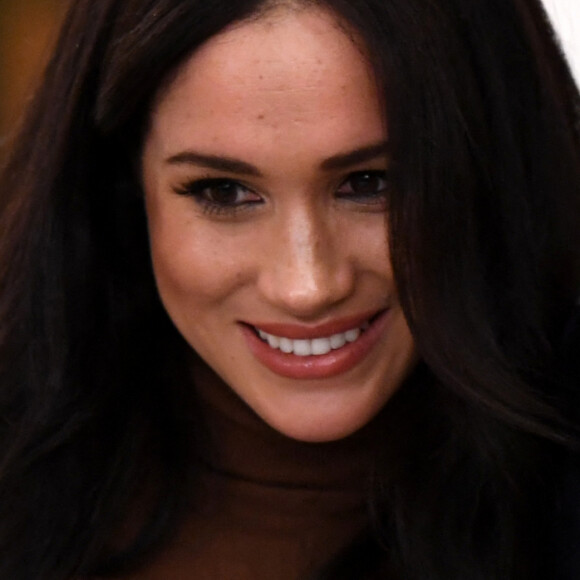 Le prince Harry, duc de Sussex, et Meghan Markle, duchesse de Sussex, en visite à la Canada House à Londres. Le 7 janvier 2020.