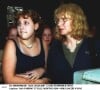Mia Farrow et sa fille adoptive Dylan Farrow lors d'un concert des N'Sync à New-York.