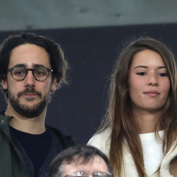 Thomas Hollande et sa compagne Emilie Broussouloux lors du match de Rugby France - Nouvelle Zélande (18-38) au stade de France à Saint-Denis le 11 novembre 2017.