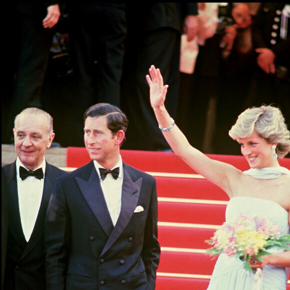 Diana et charles au Festival de Cannes en 1987.