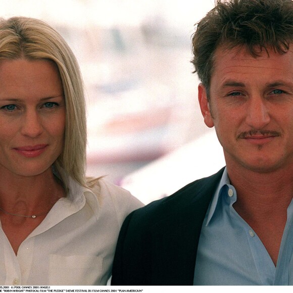 Sean Penn et son ex-femme Robin Wright au Festival de Cannes en 2001