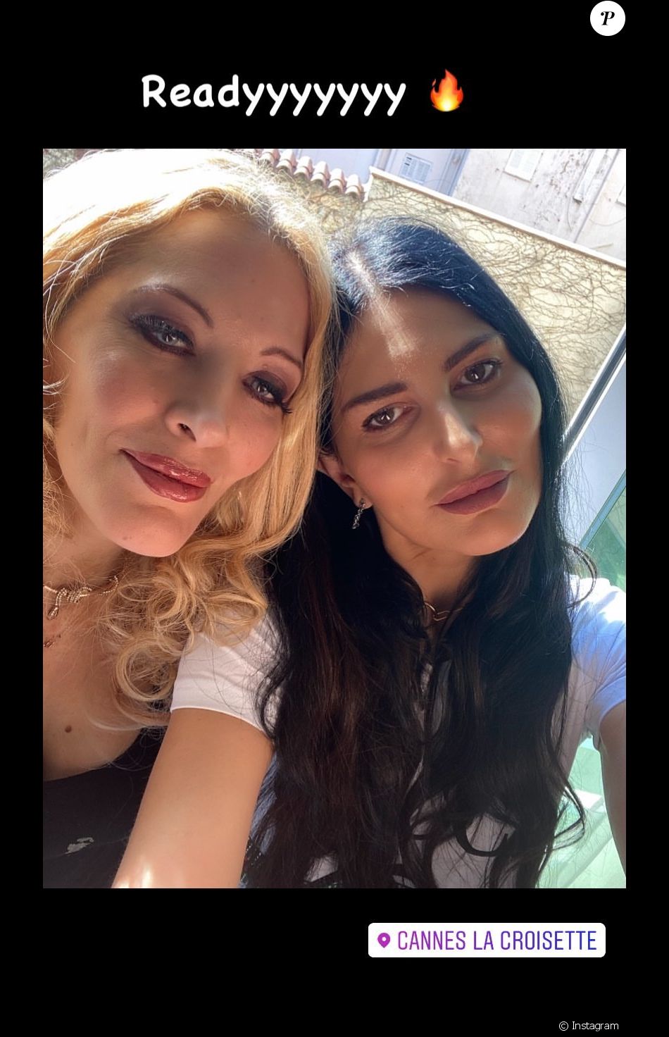 Sylvie Ortega et Loana en tournage à Cannes, le 21 février 2021.