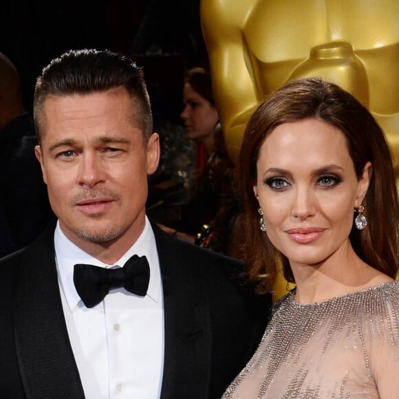 Brad Pitt et Angelina Jolie - 86ème cérémonie des Oscars à Hollywood, le 2 mars 2014. 