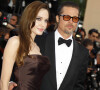 Angelina Jolie et Brad Pitt lors du 64e Festival de Cannes, montée du film "The Tree of life" © Guillaume Gaffiot/Bestimage
