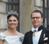 La princesse Victoria (en robe H&M) et le prince Daniel de Suède - Arrivées au mariage du prince Carl Philip de Suède et Sofia Hellqvist à la chapelle du palais royal à Stockholm. Le 13 juin 2015