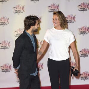 Laure Manaudou et son compagnon Jérémy Frérot - Arrivées à la 17e cérémonie des NRJ Music Awards 2015 au Palais des Festivals à Cannes, le 7 novembre 2015.