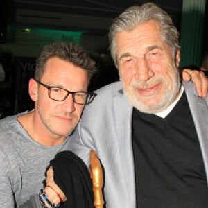 Benjamin Castaldi et son père Jean-Pierre Castaldi à l'hôtel InterContinental à Paris. © Philippe Baldini/Bestimage