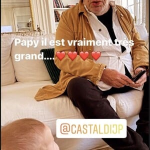 Jean-Pierre Castaldi et son petit-fils Gabriel en mars 2021.