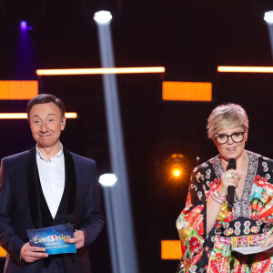 Exclusif - Stéphane Bern, Laurence Boccolini - Émission "Eurovision France, c'est vous qui décidez" sur France 2. Le 30 janvier 2021. © Tiziano da Silva / Pierre Perusseau / Bestimage