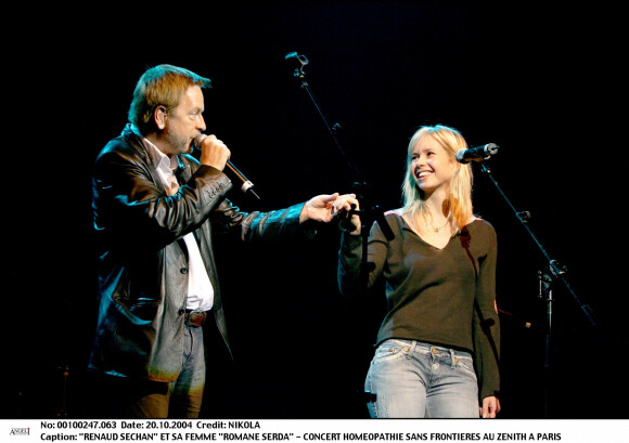 Romane Serda et Renaud en concert au Zénith de Paris en 2004.