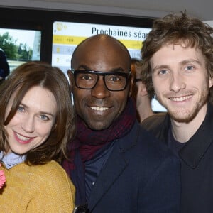 Marie-Josée Croze, Lucien Jean-Baptiste et Baptiste Lecaplain - Ouverture du 17e Printemps du Cinéma au Pathé Beaugrenelle à Paris. Le 20 mars 2016. © Guirec Coadic / Bestimage