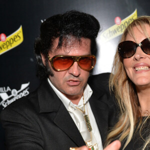 Exclusif - Loana Petrucciani et son ami Eryl Prayer (sosie de Elvis Presley) - Soirée des invités Unexpected à la Villa Schweppes lors du 70ème festival de Cannes le 20 mai 2017. 