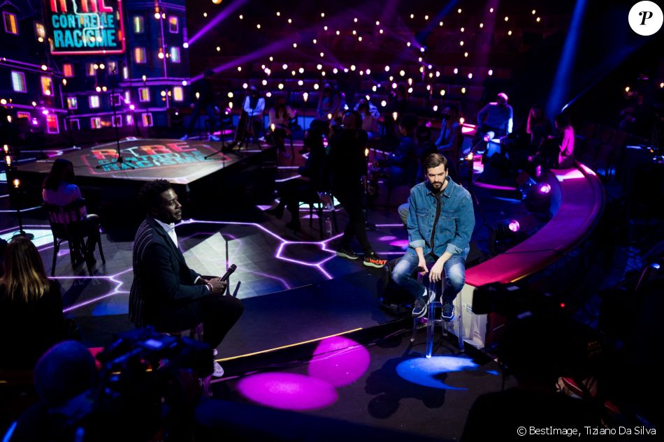 Exclusif - Donel Jack'Sman, Marc Antoine Le Bret - Enregistrement de l'émission "Rire contre le racisme", qui sera diffusée le 16 mars sur France 2. © Tiziano Da Silva / Bestimage