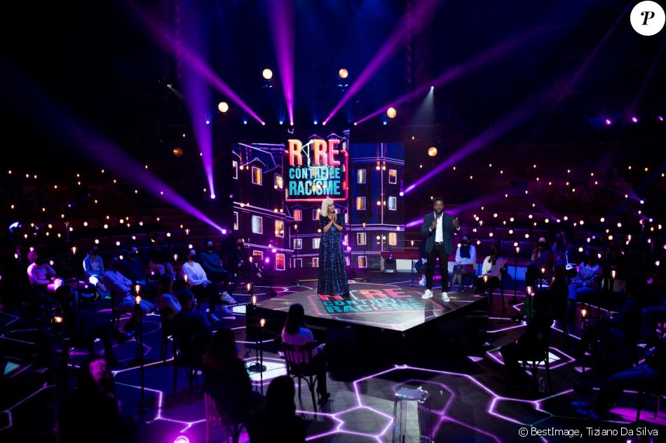 Exclusif - Donel Jack'Sman, Nadège Beausson-Diagne - Enregistrement de l'émission "Rire contre le racisme", qui sera diffusée le 16 mars sur France 2. © Tiziano Da Silva / Bestimage