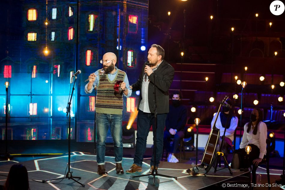 Exclusif - Oldelaf, Alain Berthier - Enregistrement de l'émission "Rire contre le racisme", qui sera diffusée le 16 mars sur France 2. © Tiziano Da Silva / Bestimage