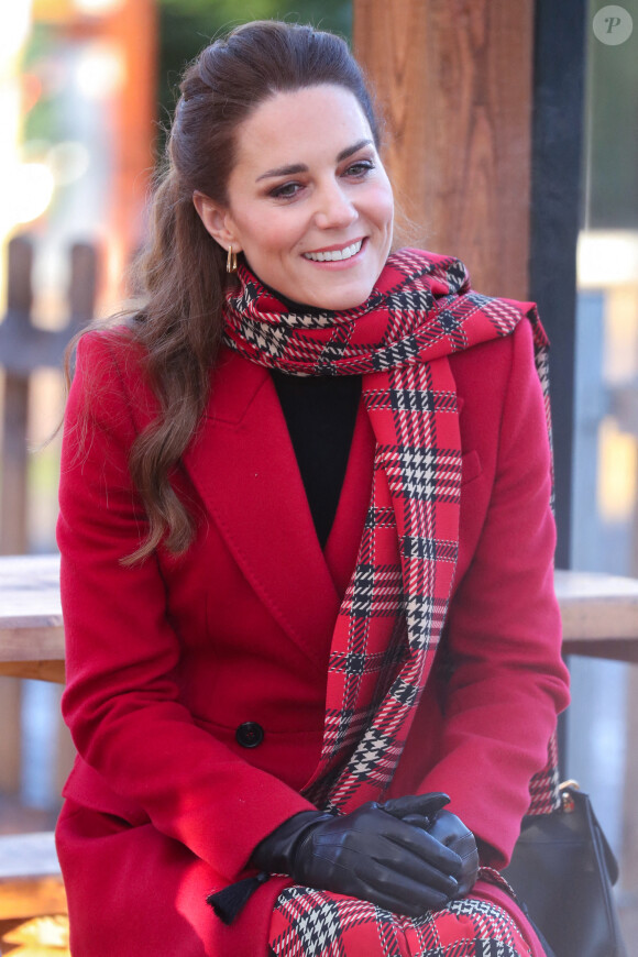 Kate Catherine Middleton, duchesse de Cambridge, visite le château de Cardiff au 3ème jour de leur déplacement au Pays de Galles. Le 8 décembre 2020