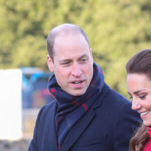Le prince William et Catherine Kate Middleton arrivent au chateau de Cardiff le dernier jour de leur tournée au Royaume Uni le 8 décembre 2020.