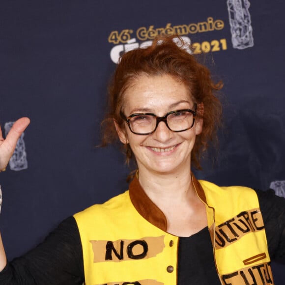 Corinne Masiero lors du photocall lors de la 46ème cérémonie des César à l'Olympia à Paris, France, le 12 mars 2021.© Thomas Samson / Pool / Bestimage 