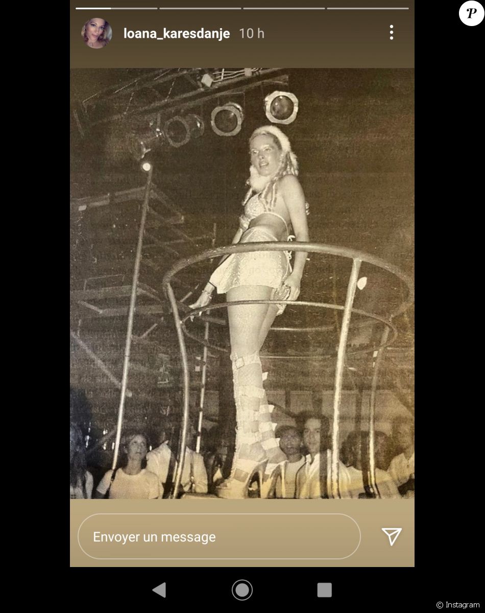Loana partage des photos d'elle quand elle était gogo danseuse, sur Instagram, le 15 mars 2021