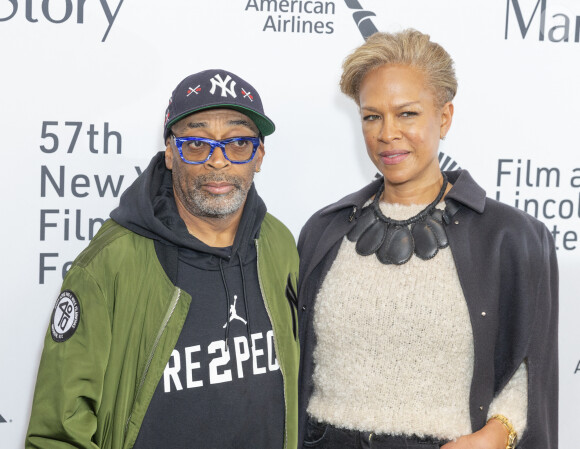 Spike Lee et sa femme Tonya Lewis Lee - Première de "Marriage Story" lors du 57e Festival du Film de New York (FFNY), le 4 octobre 2019.