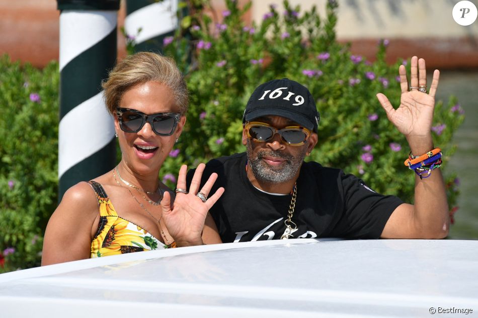 Tonya Lewis Lee et son mari Spike Lee - People au Lido lors du 76e Festival du Film de Venise, la Mostra. Le 31 Août 2019.