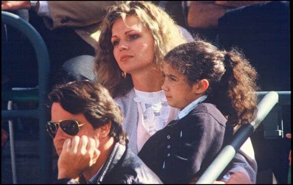 Jeane Manson et sa fille Shirel à Roland-Garros en 1985.