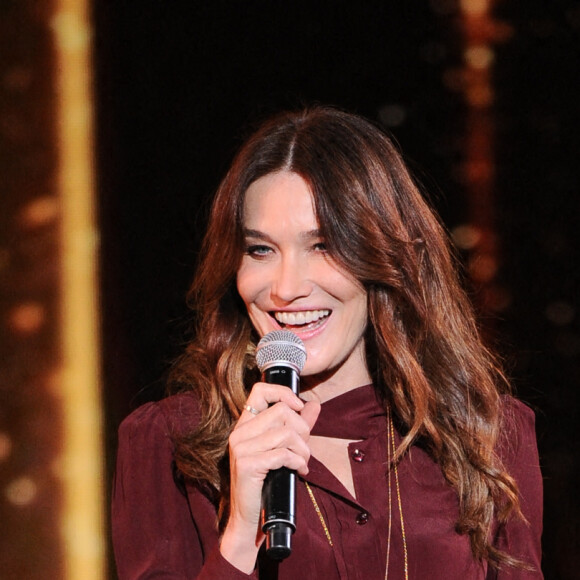 Exclusif - Carla Bruni Sarkozy - Enregistrement de l'émission "Duos Mystères" à la Seine Musicale à Paris, qui sera diffusée le 26 février sur TF1. © Gaffiot-Moreau / Bestimage