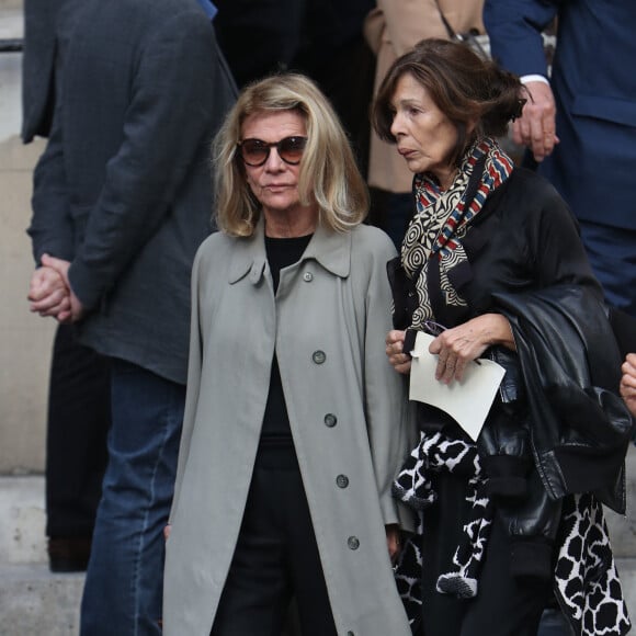 Nicole Garcia lors des obsèques de Jean Rochefort en l'église Saint-Thomas d'Aquin à Paris, le 13 octobre 2017.